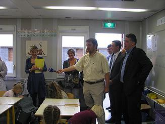 Une rentrée comme les autres avec la ministre M-D Simonet Une rentrée comme les autres avec la ministre M-D Simonet