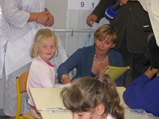 Une rentrée comme les autres avec la ministre M-D Simonet 