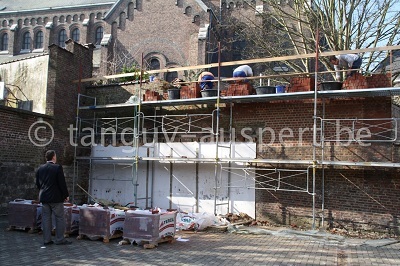 Salzinnes, Ecole communale, rue Juppin n°3: le chantier en mars 2011