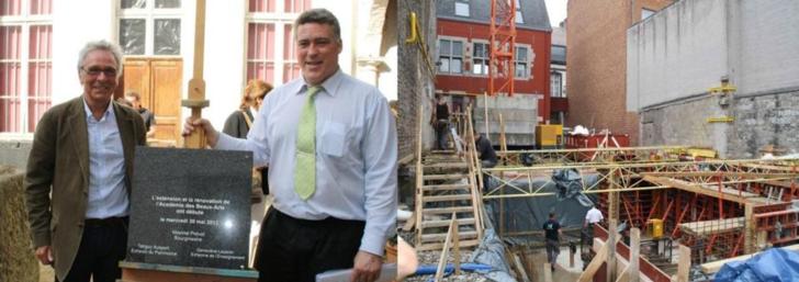 Tanguy Auspert et Jean-Luc Martin, Directeur de l'Académie - Le chantier Tanguy Auspert et Jean-Luc Martin, Directeur de l'Académie - Le chantier