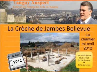 La Crèche de Jambes Bellevue : le chantier à mi-avril 2012