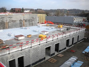 Un hiver clément pour le chantier de la Caserne des Pompiers