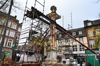 Place du Vieux Marché: restauration de la fontaine