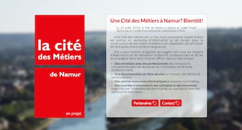 La Cité des Métiers de Namur a un site La Cité des Métiers de Namur a un site