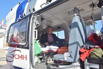 Le transport de patients par hélicoptère :   une autre facette de l’Aide Médicale Urgente des pompiers