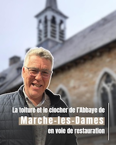 Abbaye de Marche les Dames : toiture et clocher restaurés en 2026