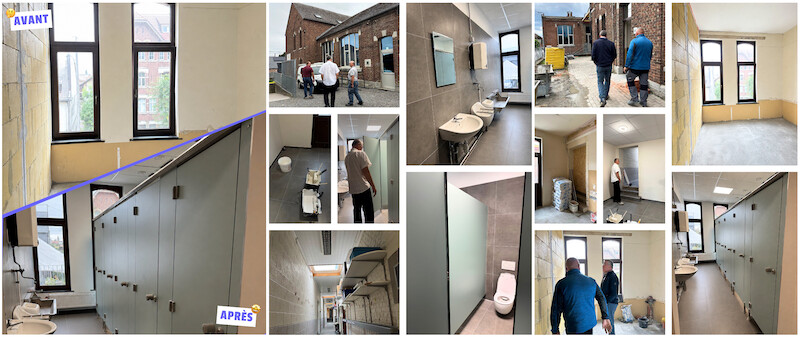 Temploux : nouveaux sanitaires à l'école communale