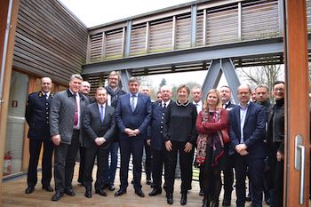 Avec le Ministre Jambon à Dinant Avec le Ministre Jambon à Dinant