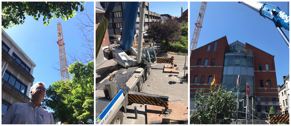 Rénovation de l'Hotel de Ville : une grue impressionnante